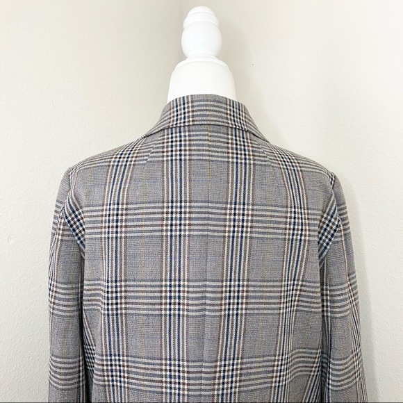 madewell - caldwell double-breasted blazer menswear plaid checkered oversized - Picture 6 of 7